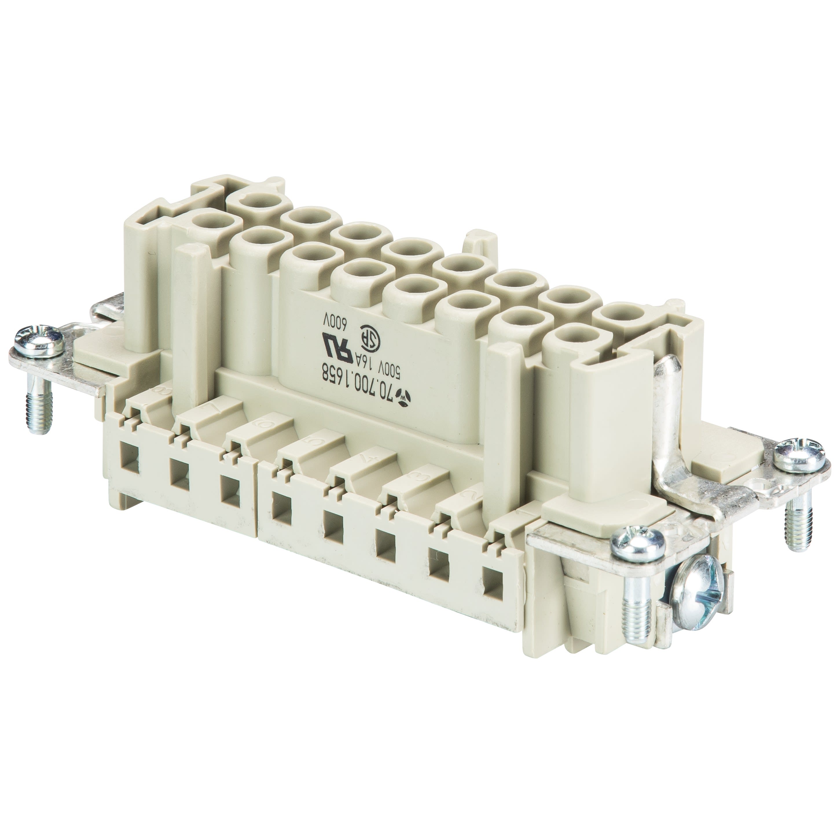 Wieland - bloc contacts fembas buc 16 69-insert femelle