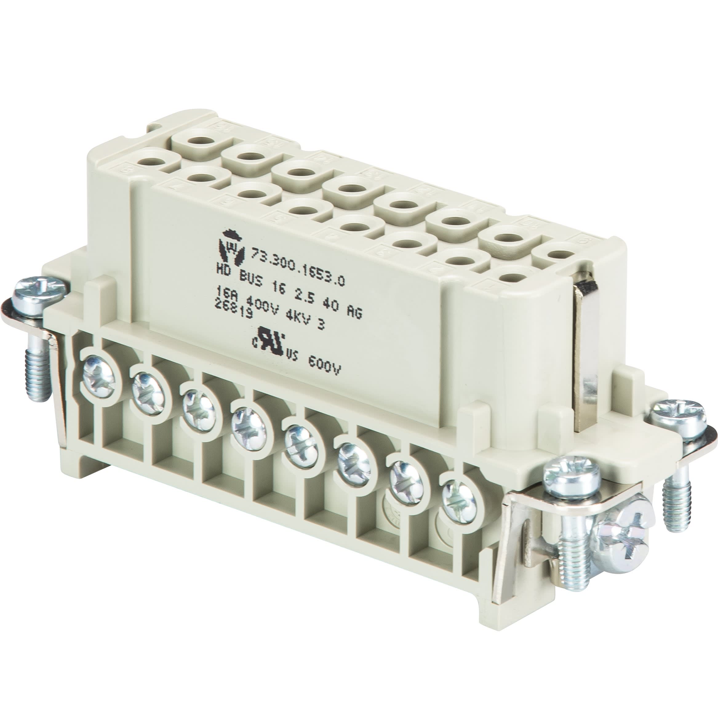 Wieland - bloc contacts femhd bus 16 2,5 25 ag-insert femelle