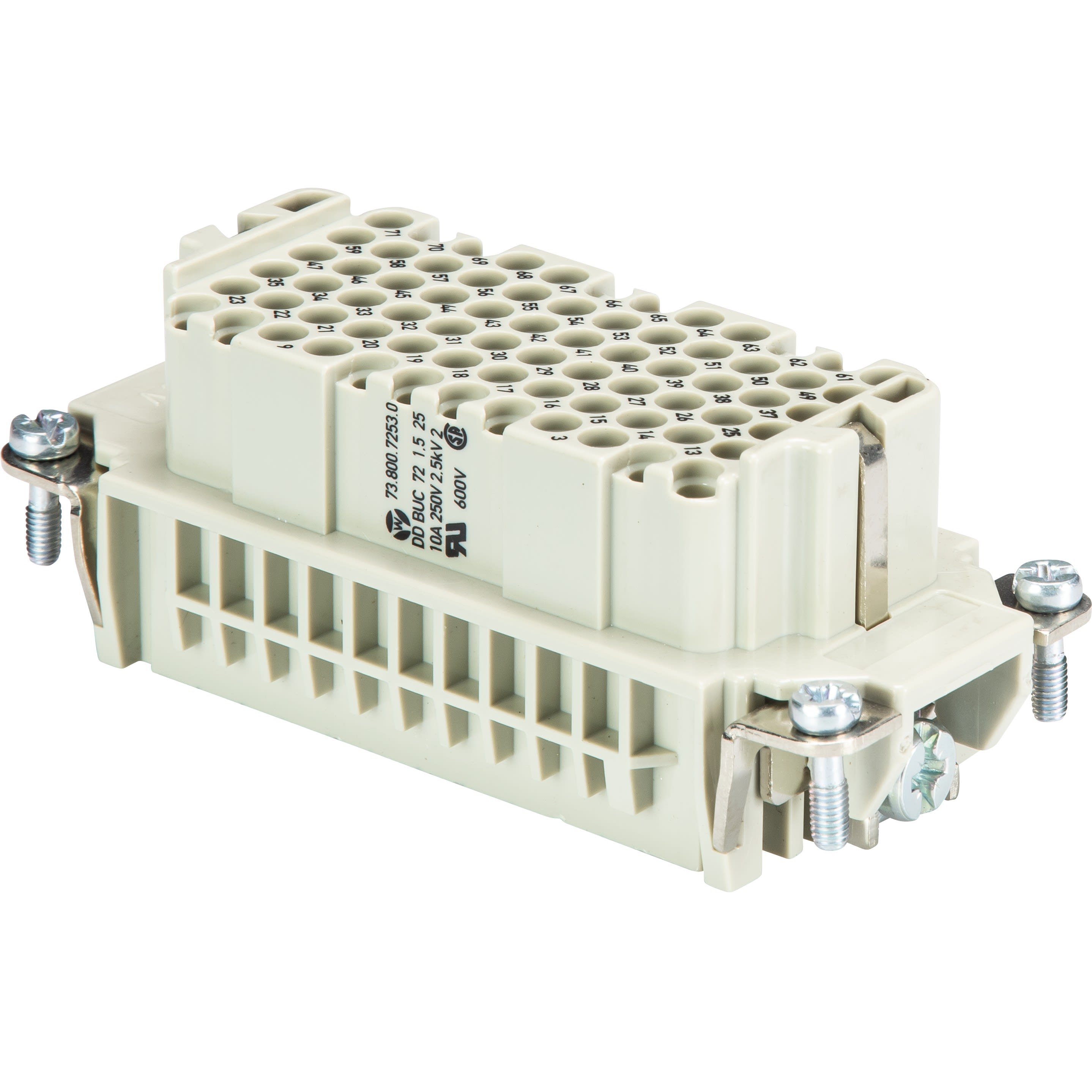 Wieland - bloc contacts femdd buc 72 1,5 25-insert femelle