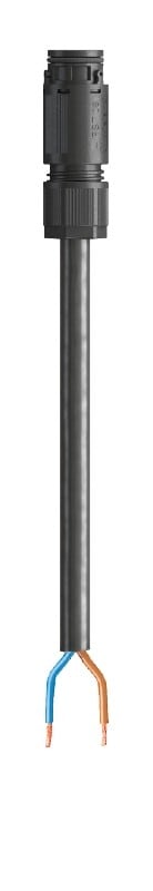 Wieland - Cordon RST08i2 F/- 2x0,75² HO5RNF 0,5m noir (Eca)