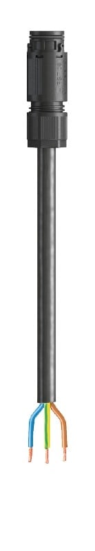 Wieland - Cordon RST08i3 F/- 3G0,75² HO5RNF 4m noir (Eca)