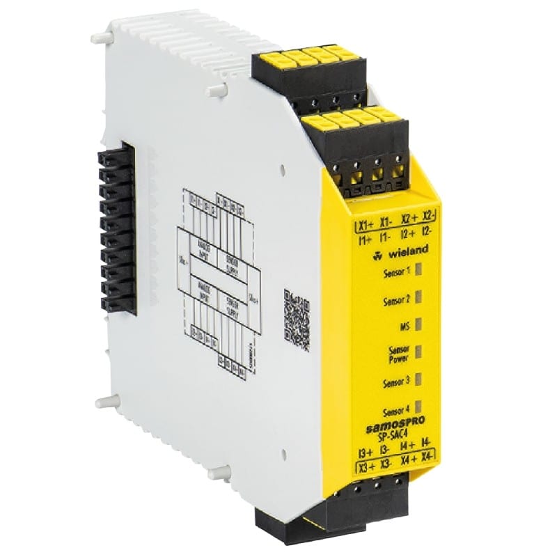 Wieland - samosPRO analog module, 4 safe inputs 0-20mA, Pluggable push-in-terminals