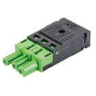 Wieland - connecteur GST18i3 femelle à ressort Vert