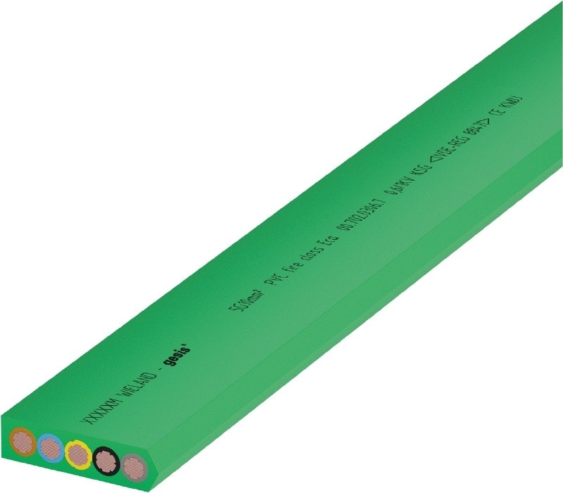 Wieland - Câble plat gesis NRG 5G10² sans halogène vert (B2ca)