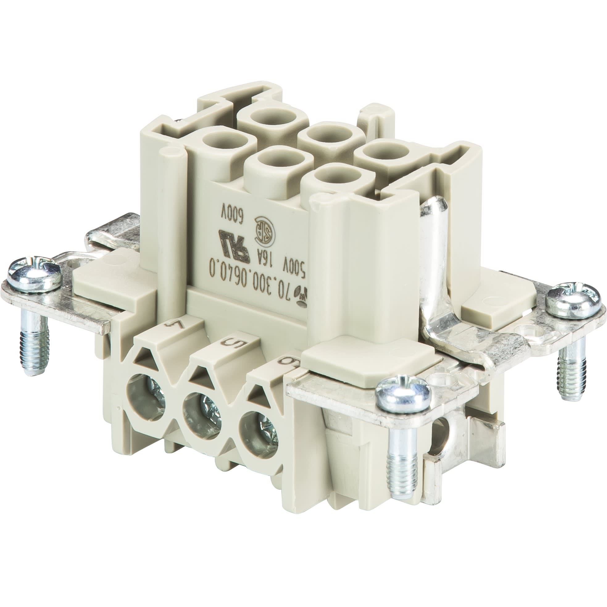 Wieland - bloc contact femellebas bus od 6 2,5 50 insert femelle