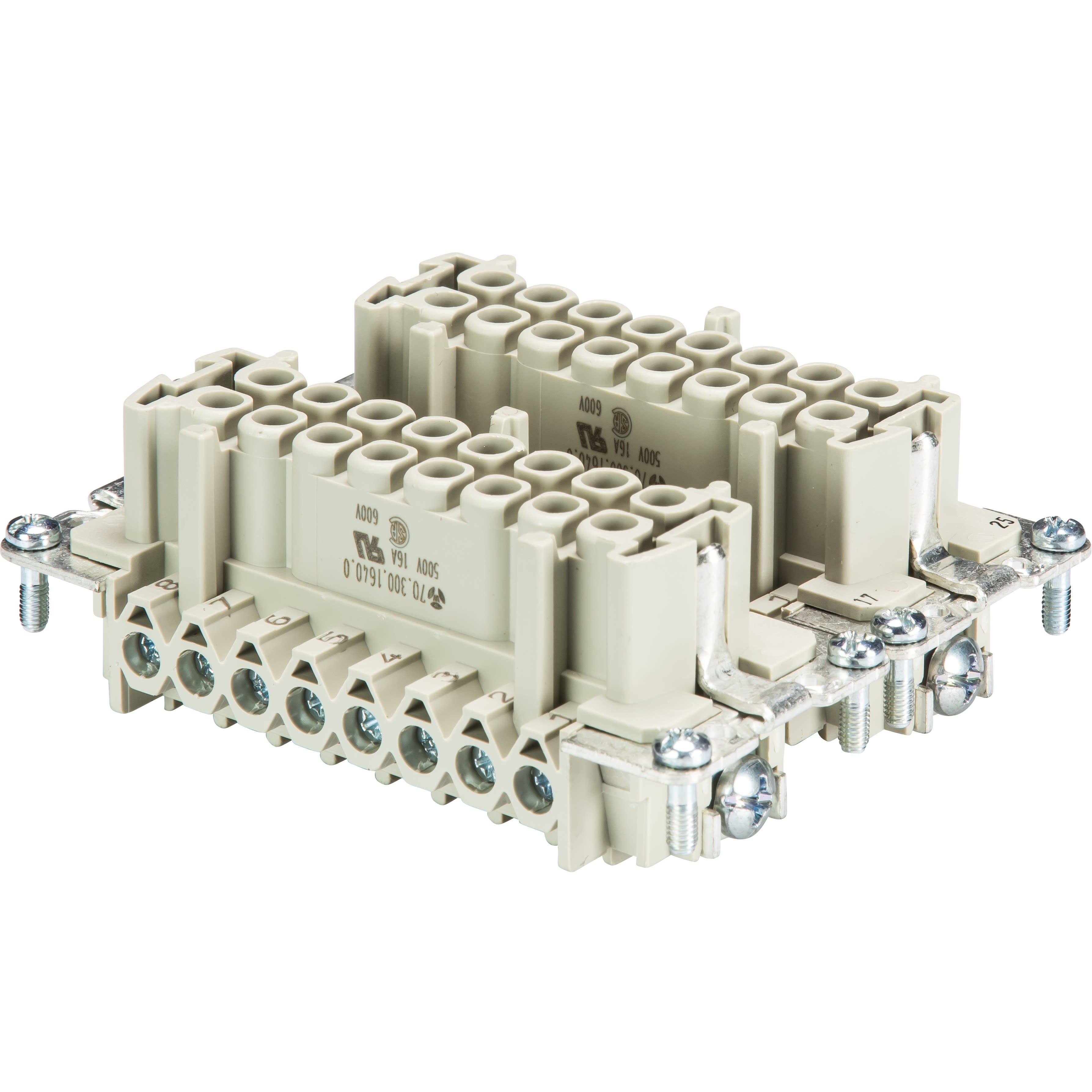 Wieland - bloc contacts fembas bus 32 2,5 50 ag insert femelle