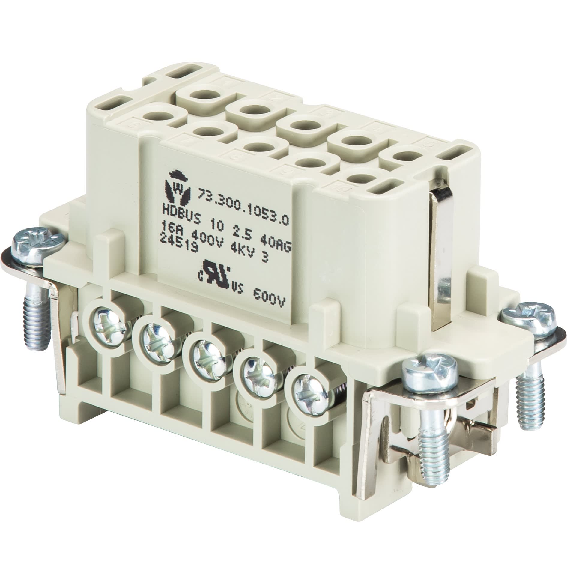 Wieland - bloc contacts femhd bus 10 2,5 25 ag-insert femelle