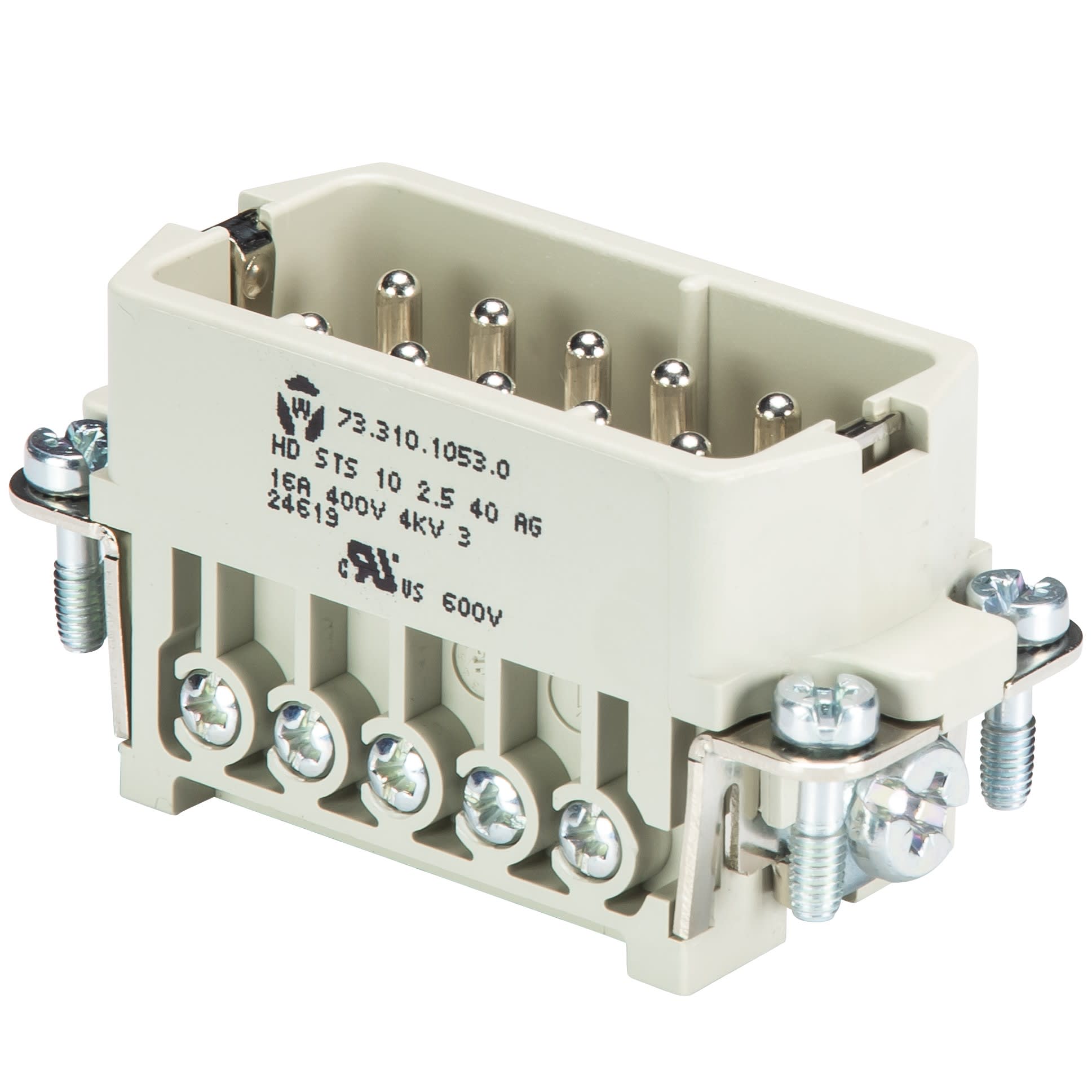 Wieland - bloc cont.mal hd sts 10 2,5 25 ag-insert mâle