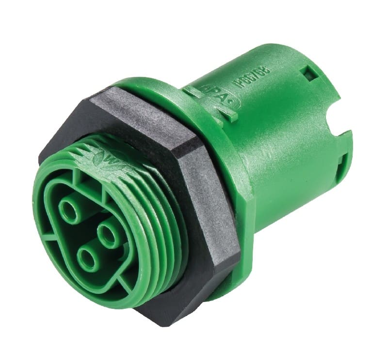 Wieland - embase RST20i3 femelle M25 à ressort Vert