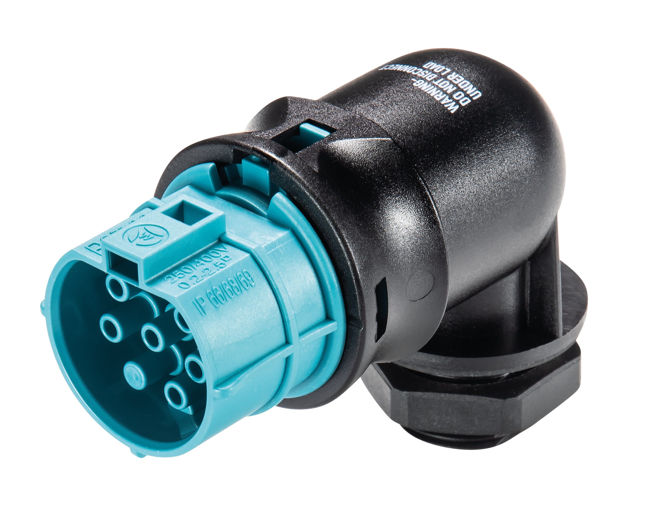 Wieland - Embase RST20i6 M20 à 90° femelle à vis turquoise