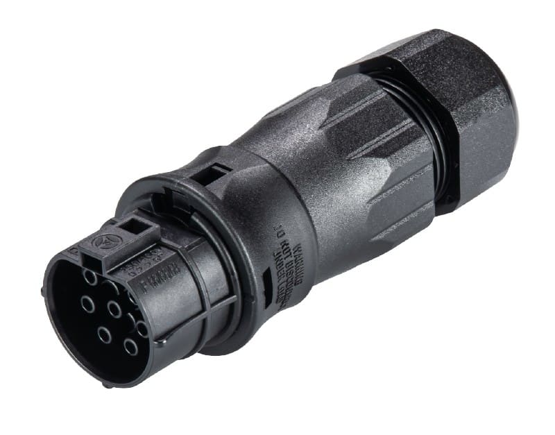 Wieland - Con. RST20i7 droit femelle à vis simple 13-18mm noir