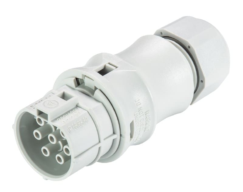 Wieland - Con. RST20i7 droit femelle à vis simple 6-10mm gris