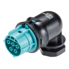 Wieland - embase RST20i5 coudé femelle à vis M20 Turquoise