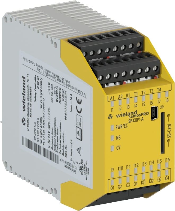 Wieland - module de sécurité SP-COP1-A 24V DC, 20 entrées sécurisées, 4 sorties sécurisées