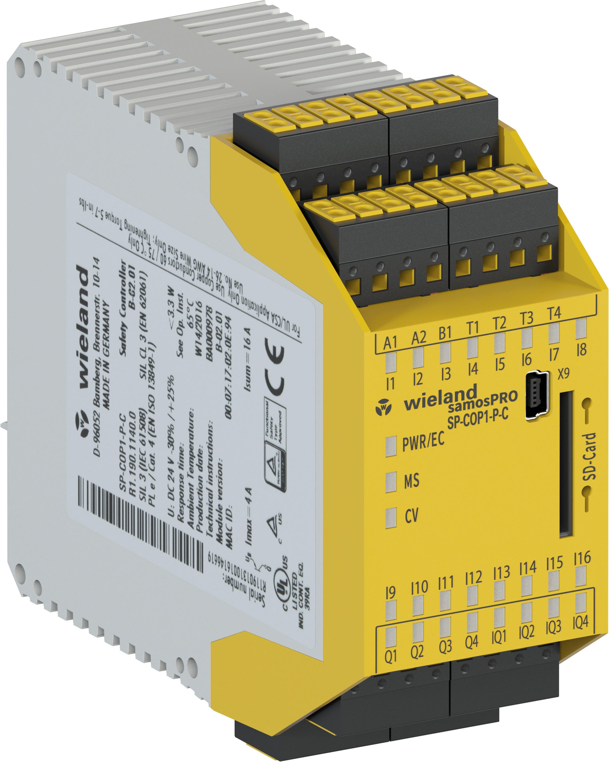 Wieland - module de sécurité SP-COP1-P-C 24V DC, 20 entrées sécurisées, 4 sorties sécurisé