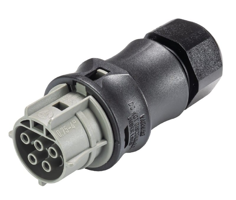 Wieland - connecteur RST20i3 coudé mâle à vis 10-14mm Marron