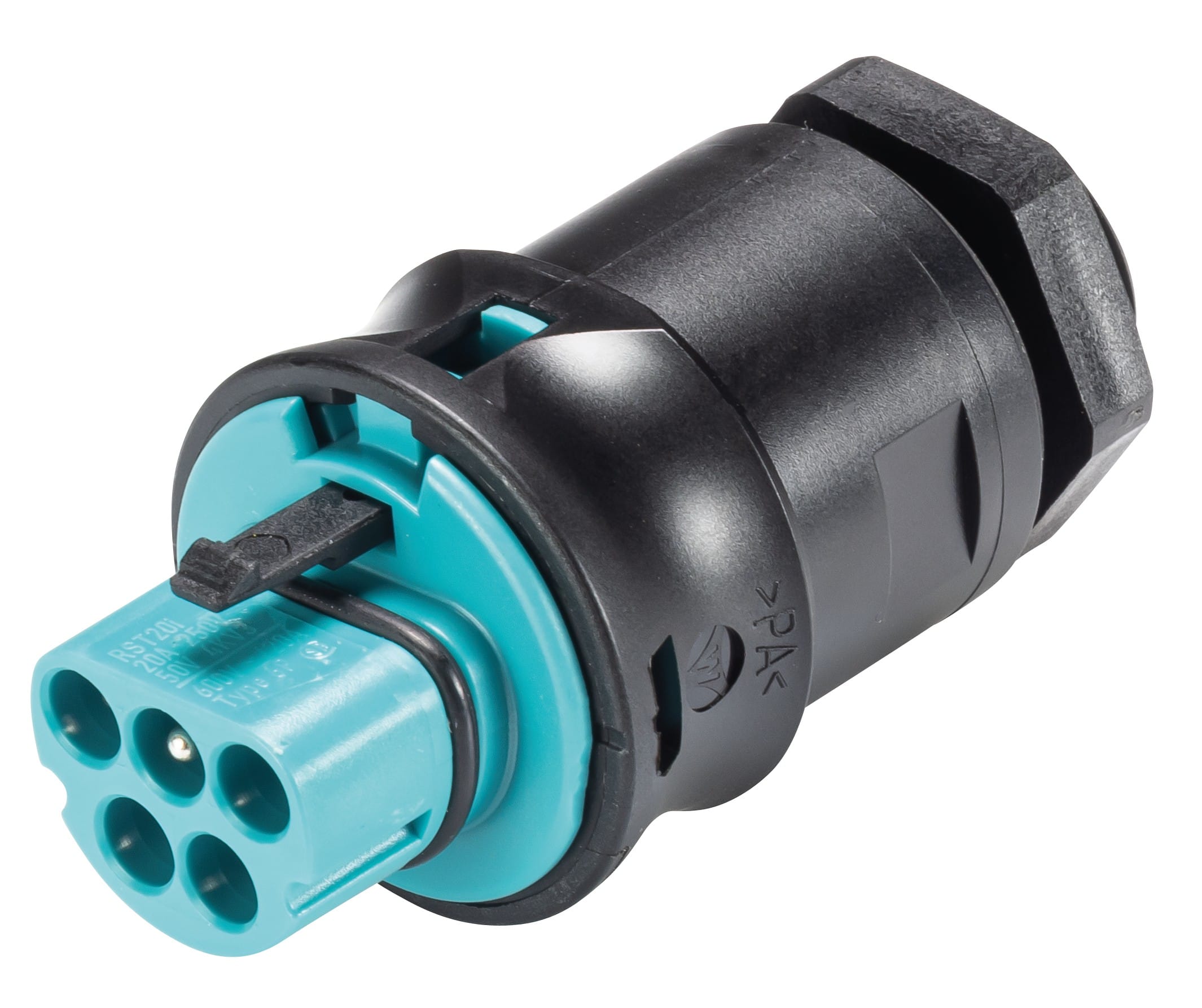 Wieland - embase RST20i5 mâle à vis M20 Turquoise