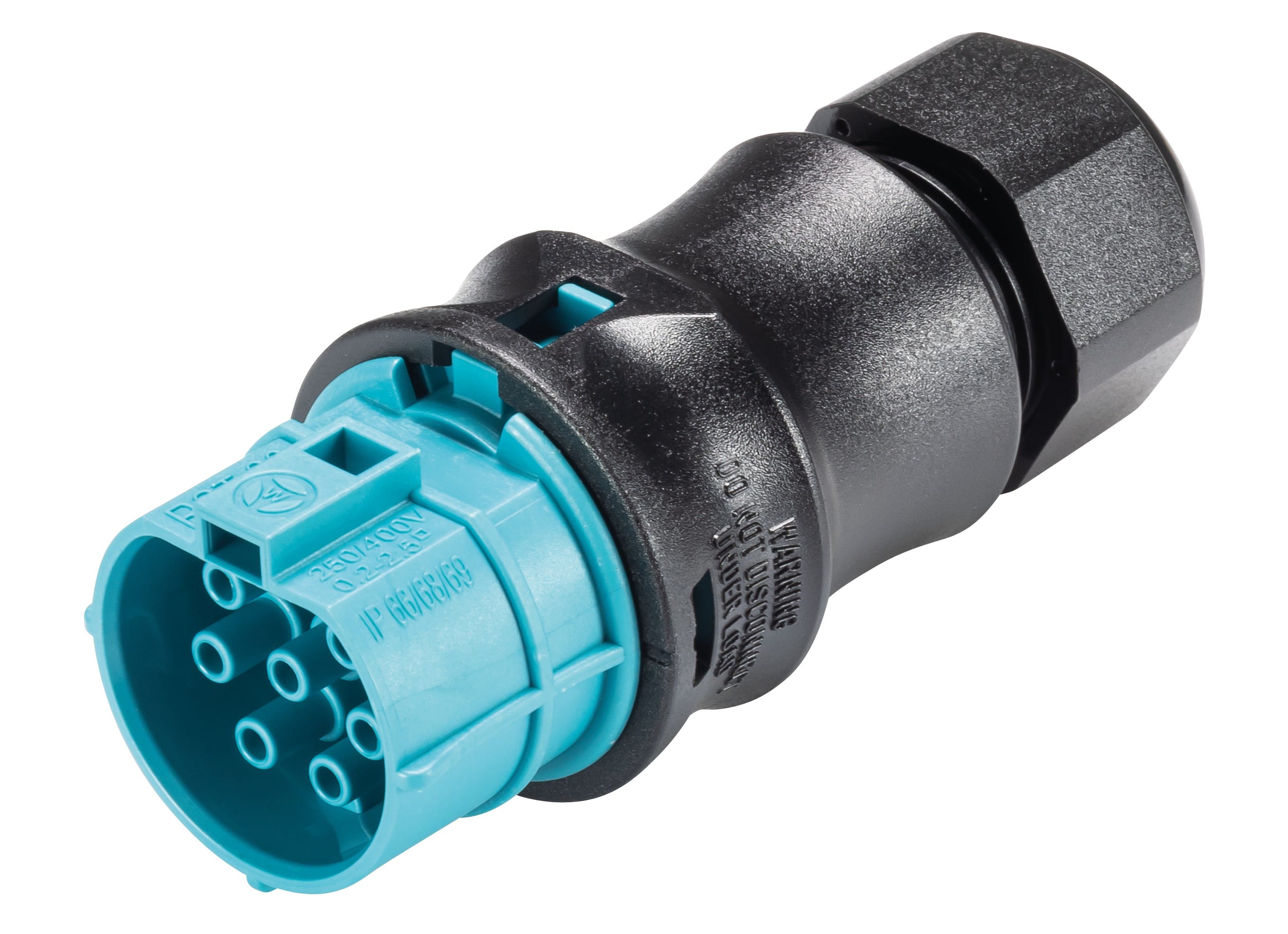 Wieland - Con. RST20i7 droit femelle à vis simple 10-14mm turquoise