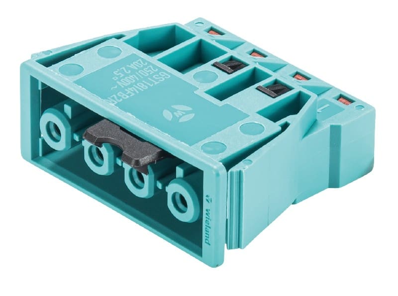 Wieland - embase GST18i4 femelle à ressort Turquoise