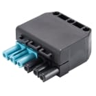 Wieland - connecteur GST18i6 femelle à vis Noir/Bleu capot haut