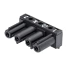 Wieland - connecteur GST18i4 ci coudé femelle à souder Noir