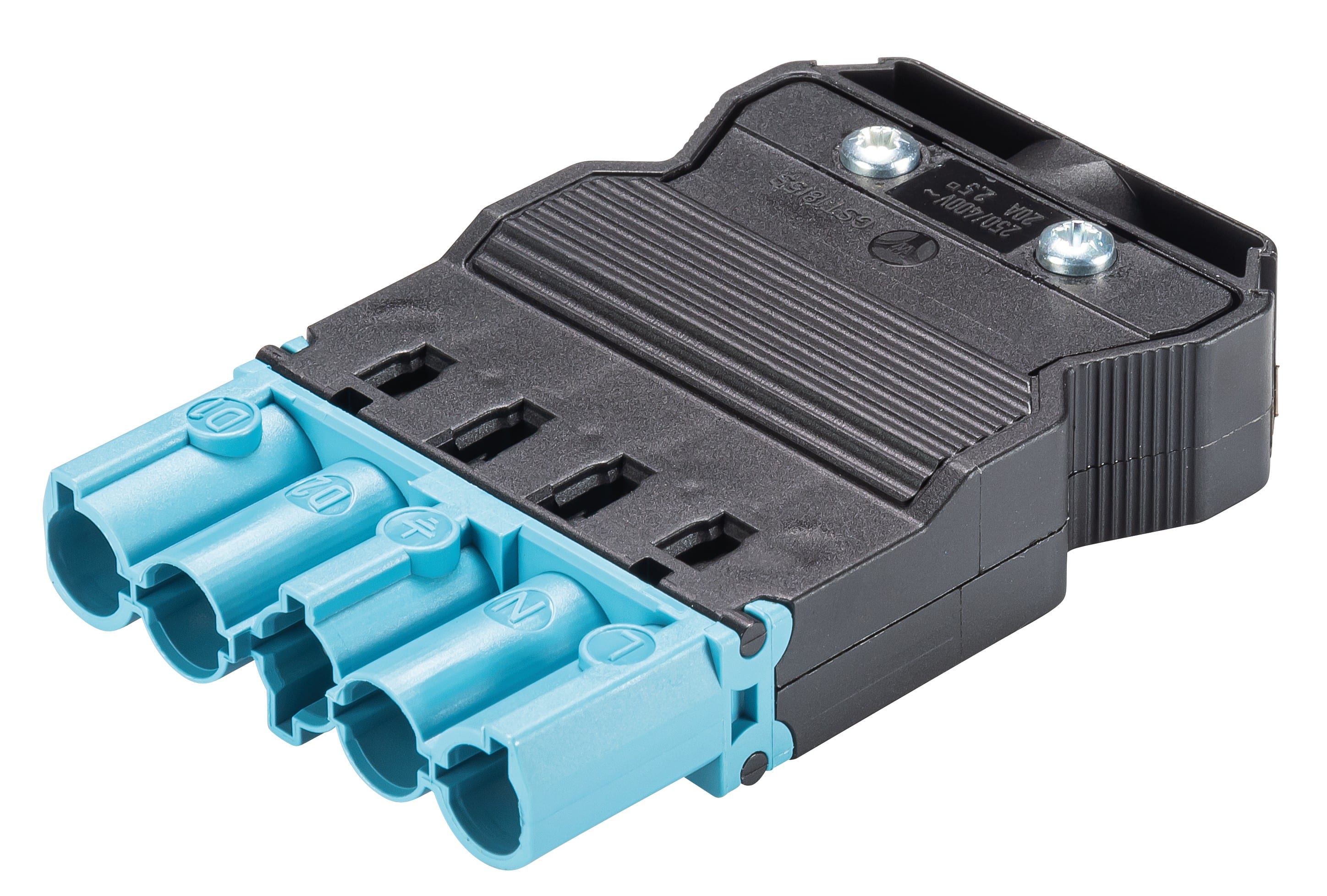 Wieland - connecteur GST18i5 mâle à Vis Bleu pastel monté