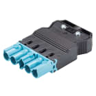 Wieland - connecteur GST18i5 mâle à Vis Bleu pastel monté
