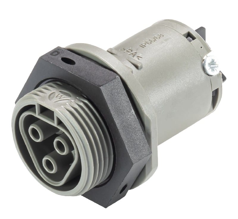 Wieland - embase RST25i3 femelle M25 à vis Gris foncé