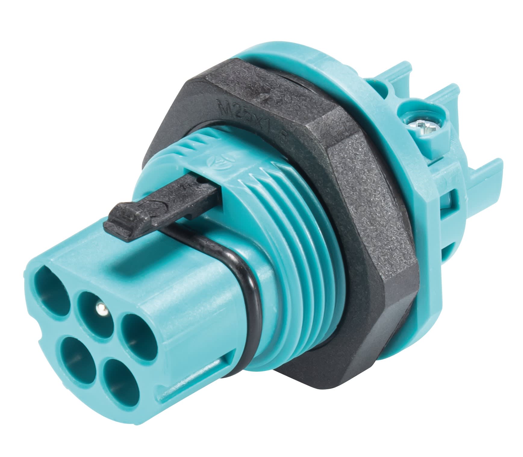 Wieland - embase RST20i5 mâle à vis M25 Turquoise ATEX