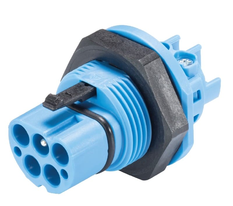 Wieland - embase RST20i5 mâle à vis M25 Bleu