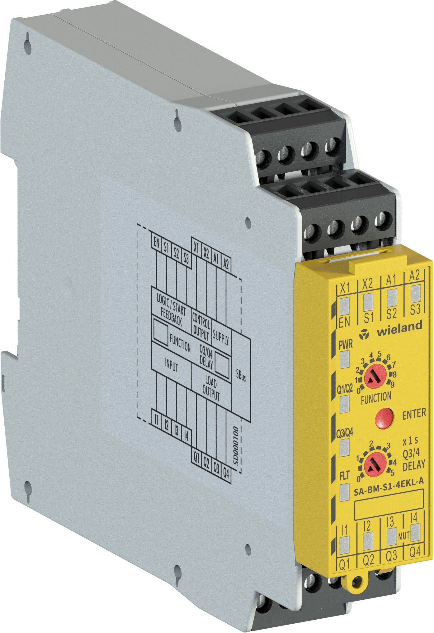 Wieland - module Maitre de sécurité paramétrable 5min, à vis enfichable SA-BM-S1-4EKL-A 5M