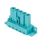 Wieland - Connecteur CI GST15i5 droit femelle turquoise avec fixation