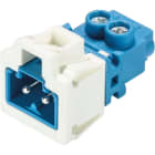 Wieland - embase GST15i2 mâle bleu clair avec cadre blanc