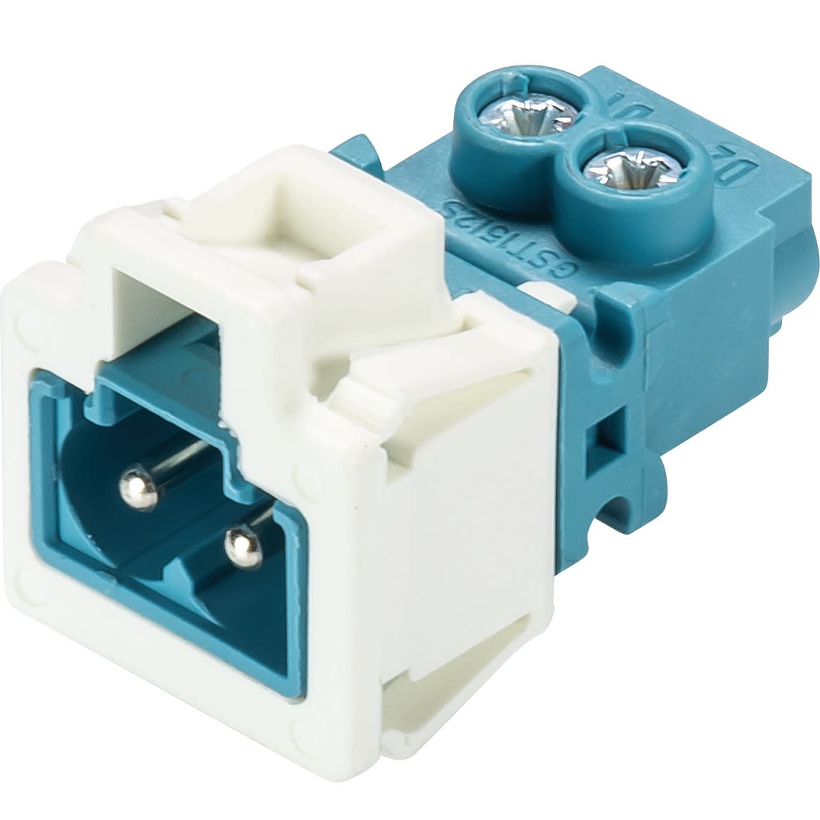 Wieland - embase GST15i2 mâle bleu pastel avec cadre blanc