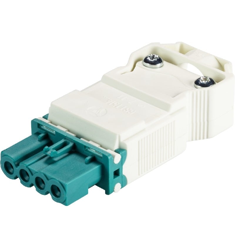 Wieland - Connecteur GST15i4 femelle à vis turquoise cable droit (8,5-12,5mm)