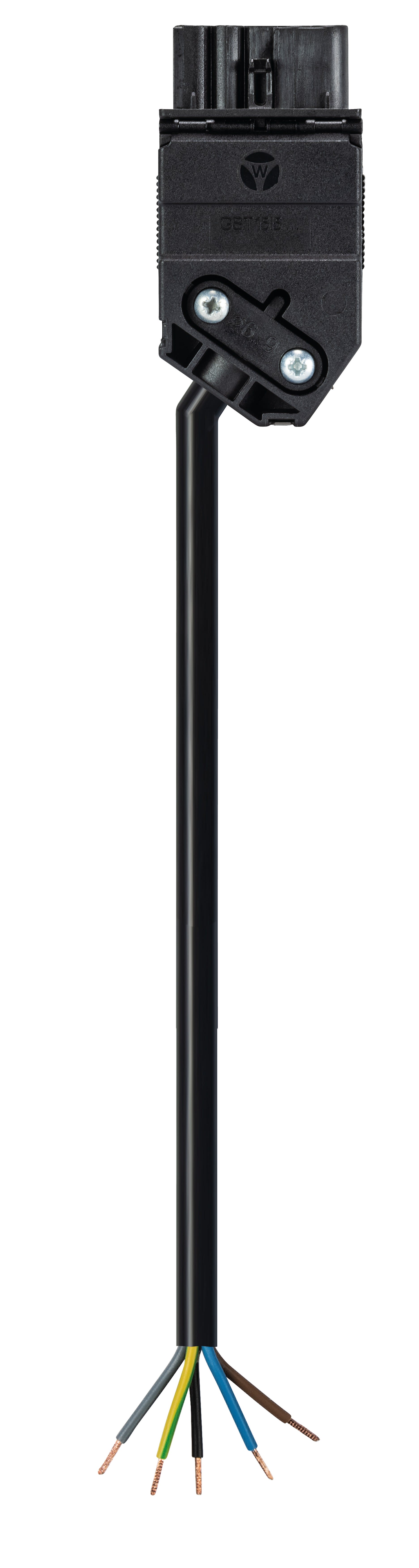Wieland - cordon GST15i5 1,5m f/- 1,5² HO5Z1Z1f noir (Bca)
