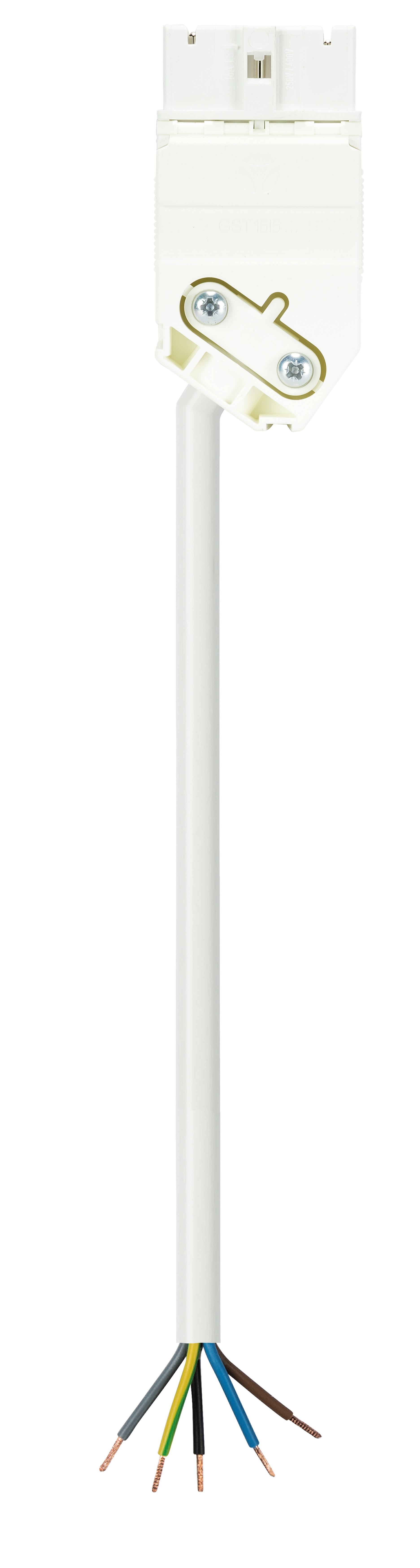 Wieland - cordon GST15i5 1m m/- 1,5² HO5Z1Z1f blanc (Bca)