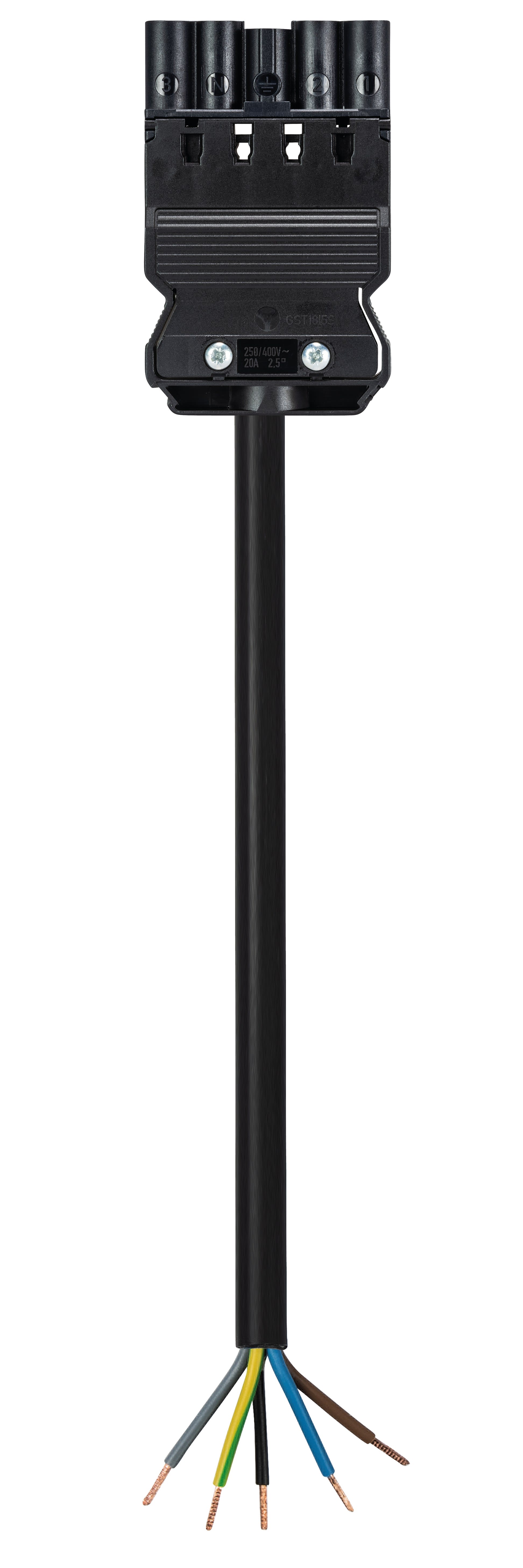 Wieland - cordon GST18i5 1m M/- 2,5² HO5Z1Z1F Noir (Dca)