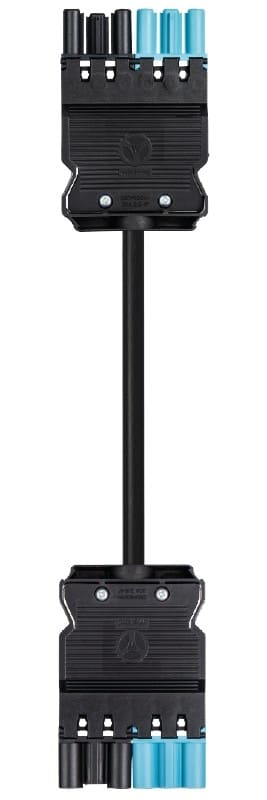 Wieland - cordon GST18i6 5m M/F 1,5² HO5VVF Noir/Bleu pastel (Eca)