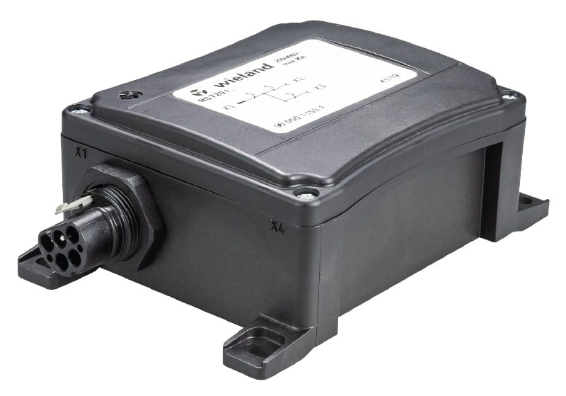 Wieland - connecteur RST20i3 coudé mâle à ressort 6-10mm Noir