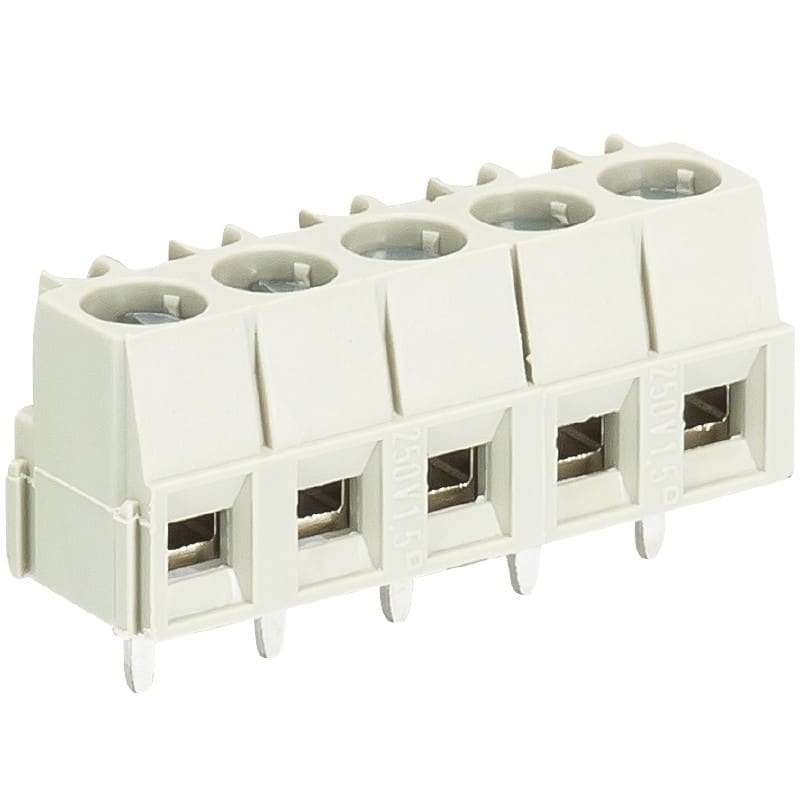 Wieland - connecteur PCB 5 pôles séries 8192 sortie horizontale pas de 5,00mm sans marquag