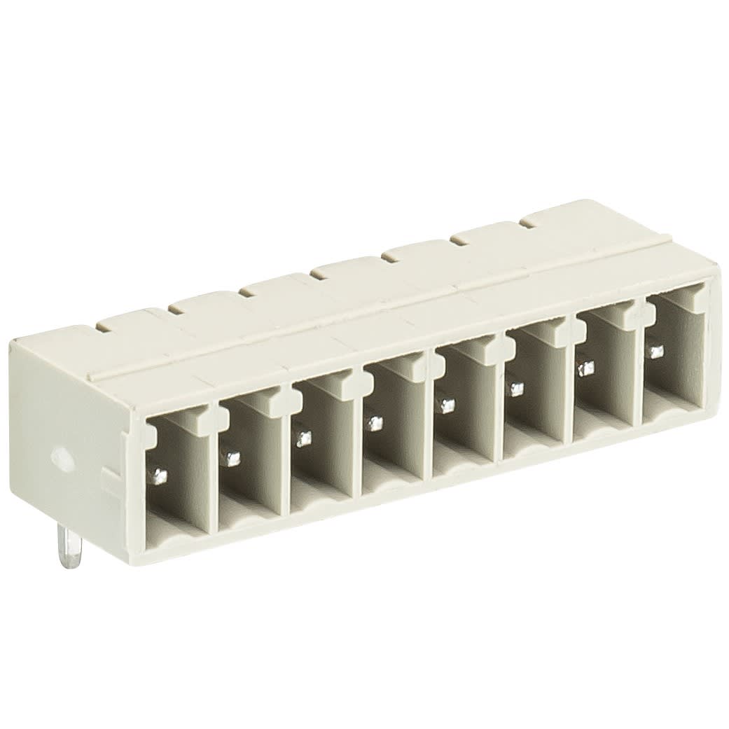 Wieland - embase PCB mâle coudé 5 pôles séries 8513 s pas de 3,50mm sans marquage
