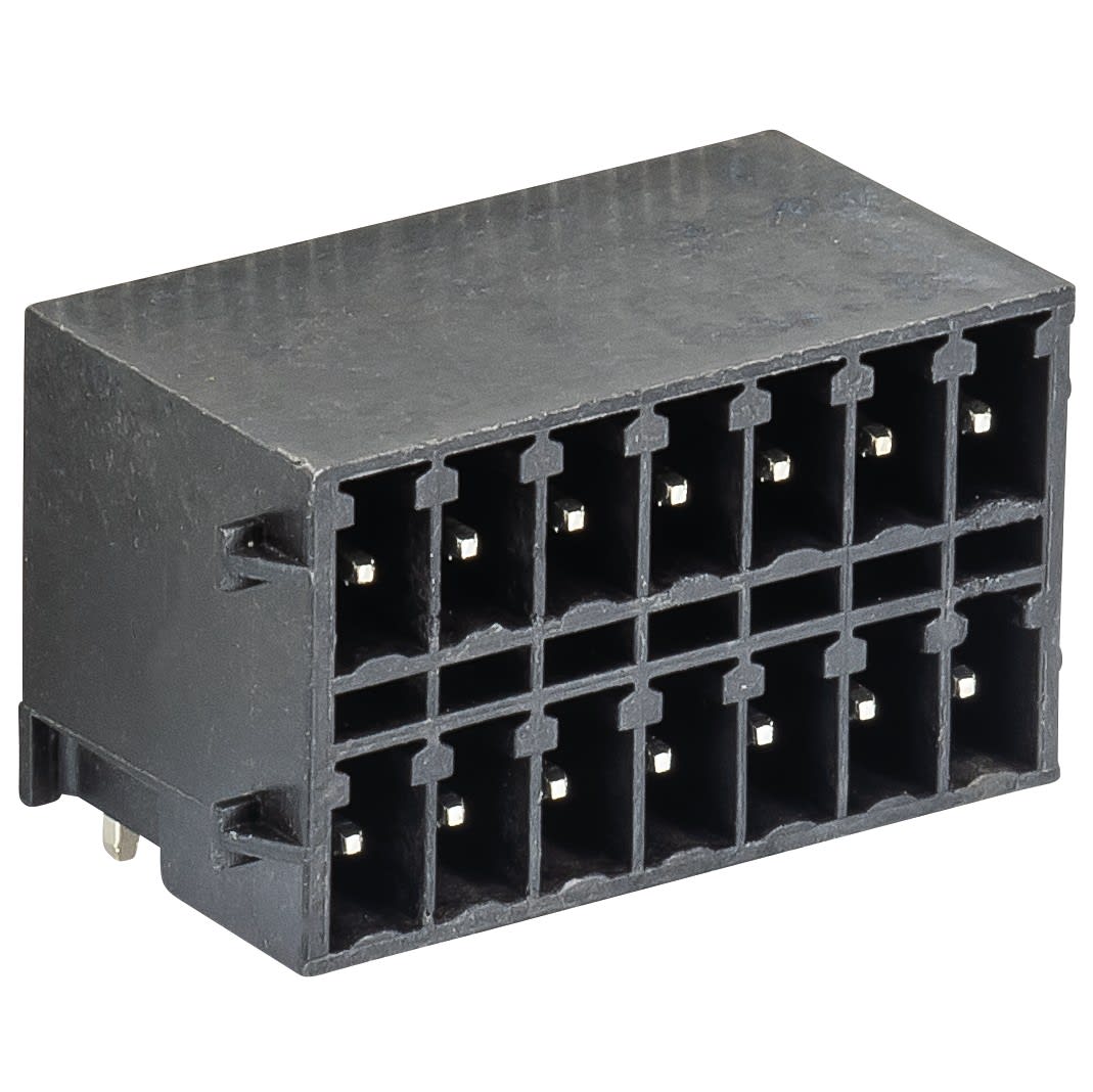 Wieland - embase PCB mâle coudé double rangée 7 pôles séries 8513 s pas de 3,50mm