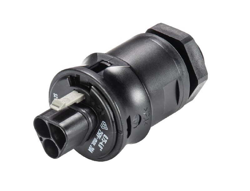 Wieland - embase RST20i2 M20 mâle à vis Noir