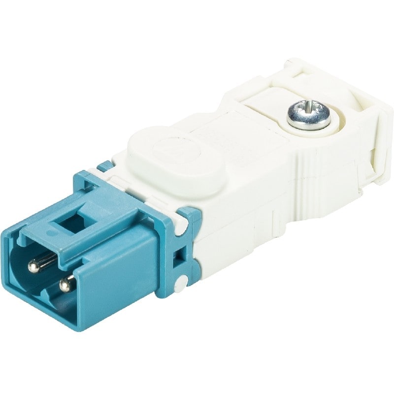 Wieland - connecteur GST15i2 mâle bleu pastel avec capot blanc