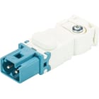Wieland - connecteur GST15i2 mâle bleu pastel avec capot blanc