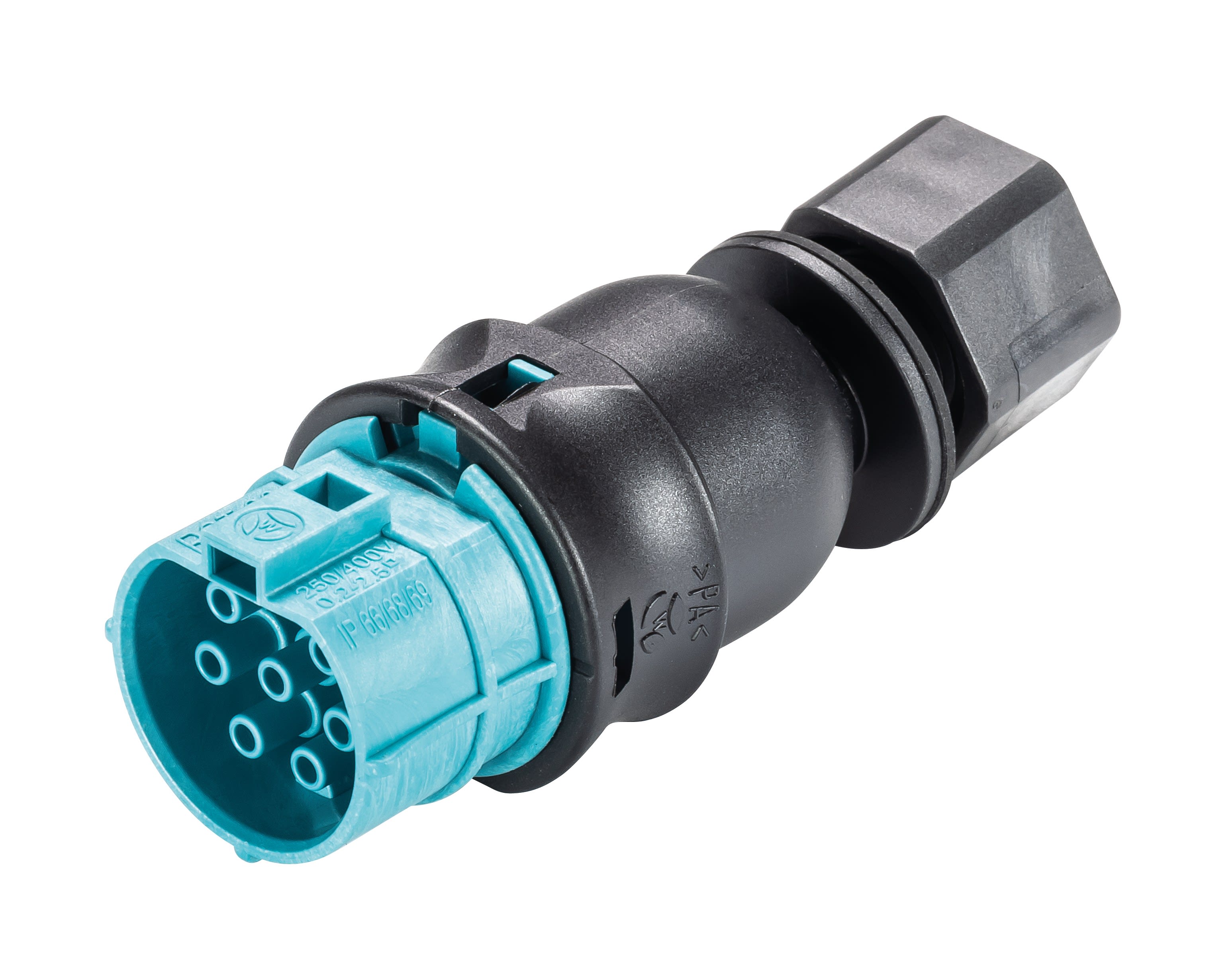Wieland - Embase RST20i6 M16 à 7° femelle à vis turquoise