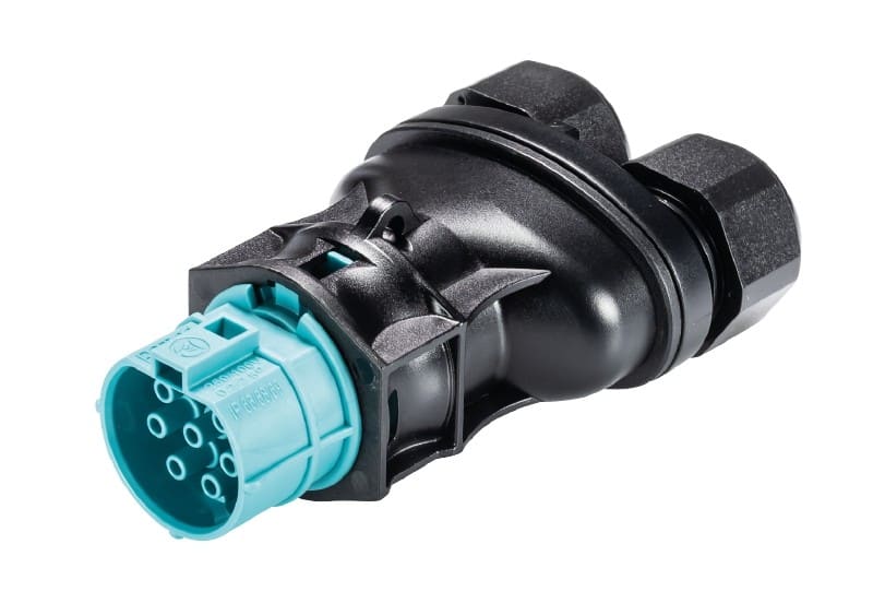 Wieland - Con. RST20i7 femelle à vis double 10-14mm turquoise