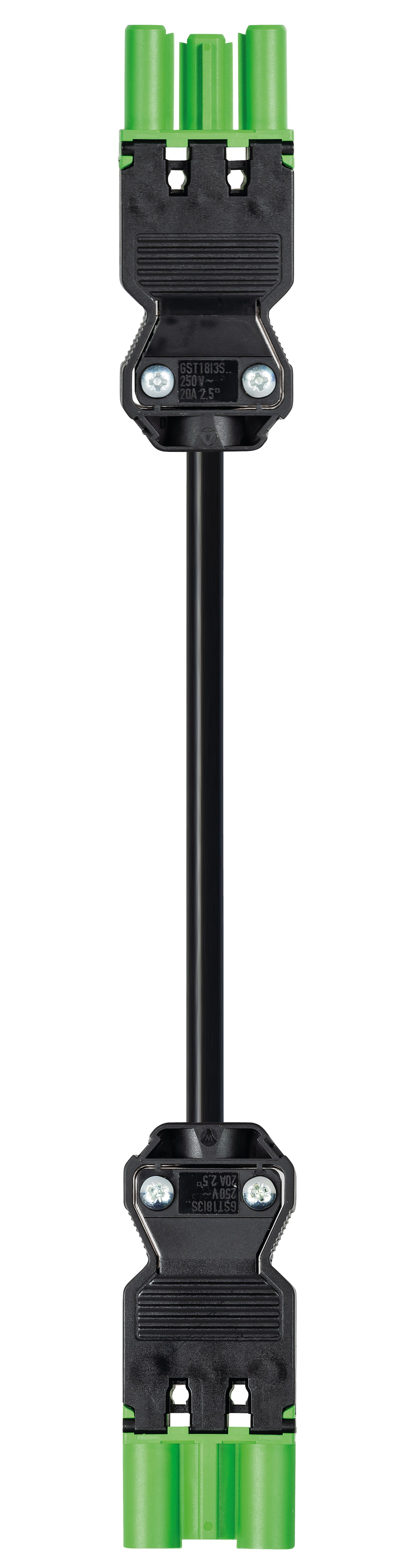 Wieland - cordon GST18i3 8m M/F 1,5² HO5Z1Z1F Vert (Bca)