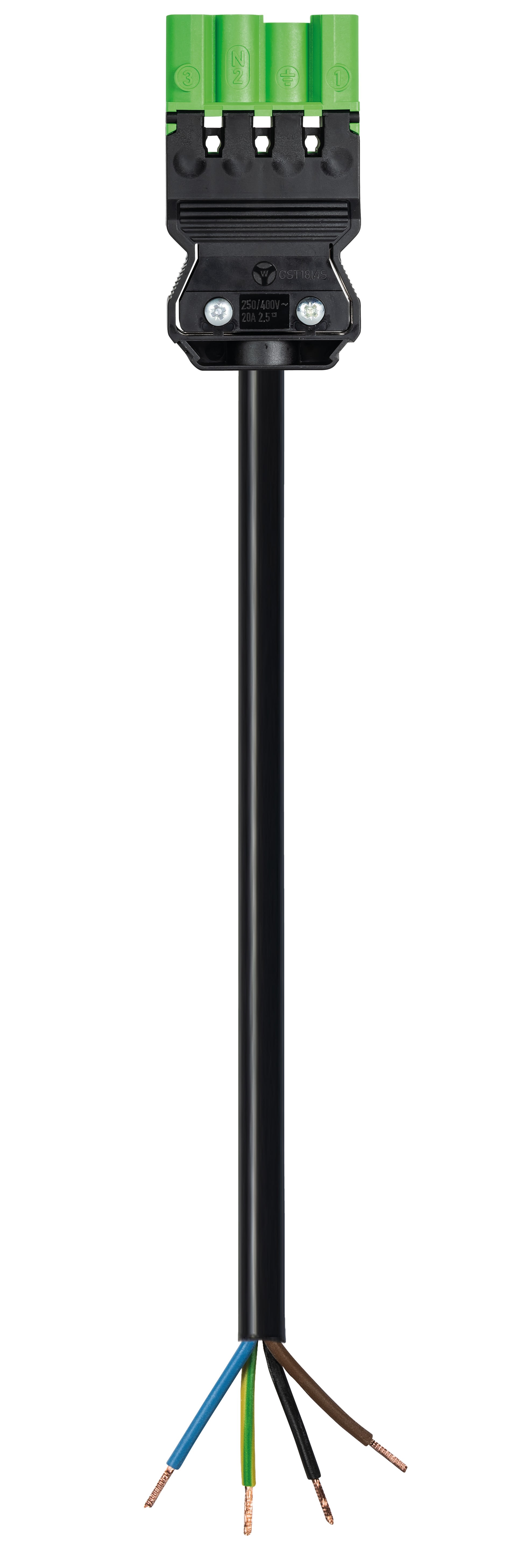 Wieland - Cordon GST18i4 2m M/- 1,5² HO5Z1Z1F Vert (Eca)